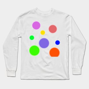 red blue green dots art Long Sleeve T-Shirt